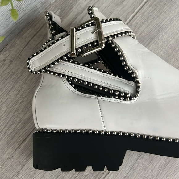 Studded White Boots - Picture 2 of 5